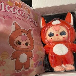 NWT Baby Three | 1000% Big Baby Rare Liquid Glitter Eyes Fox